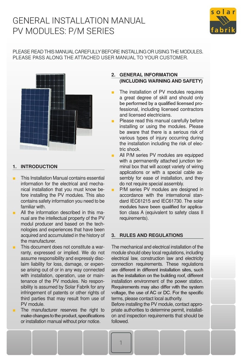 Solar Fabrik P Series General installation manual