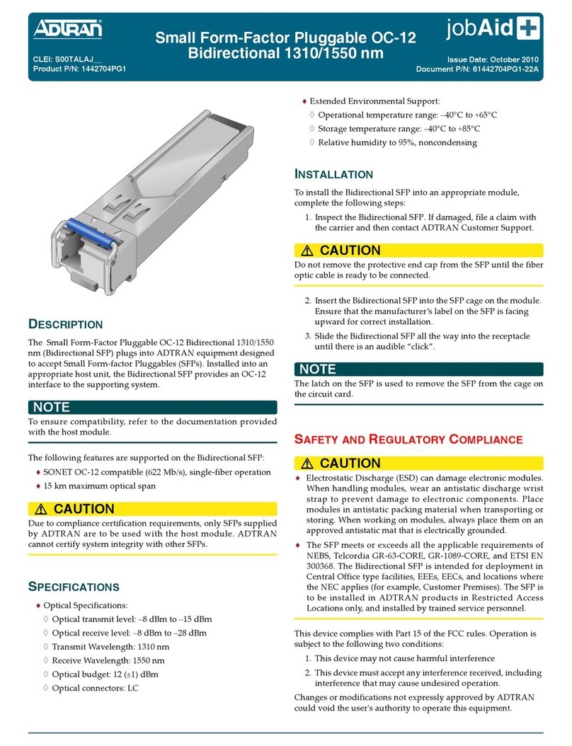 ADTRAN 1442704PG1 User manual ADTRAN 1442704PG1 User manual