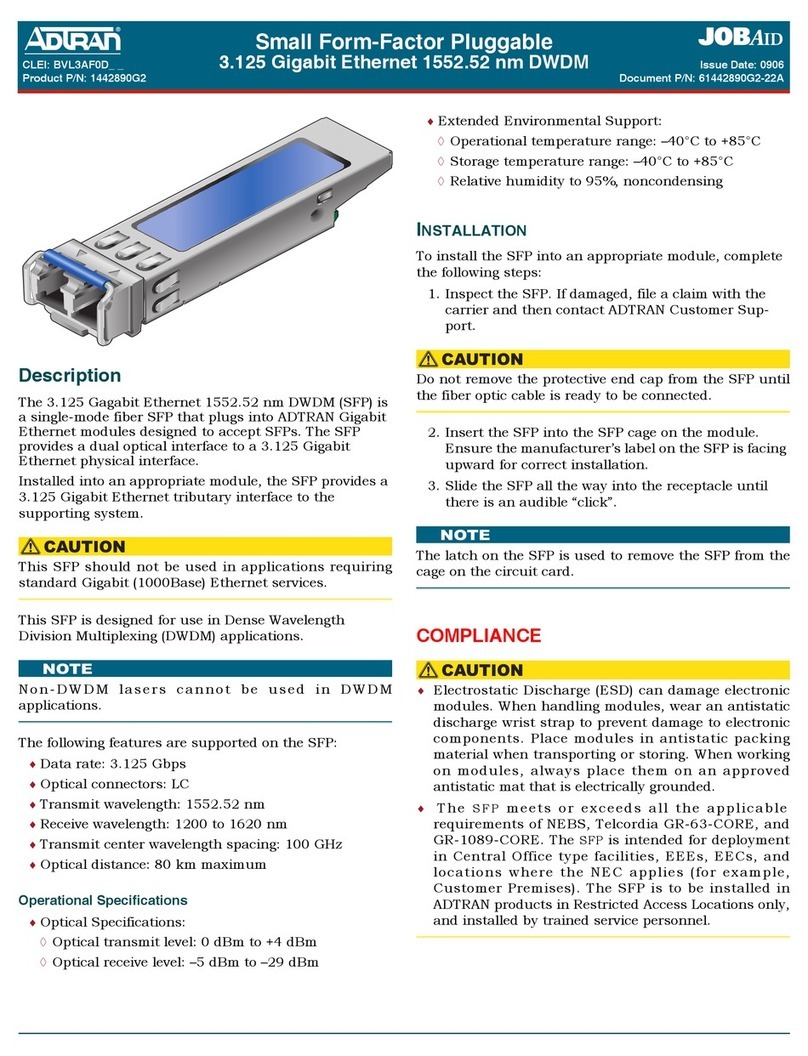 ADTRAN 1442890G2 installation instructions
