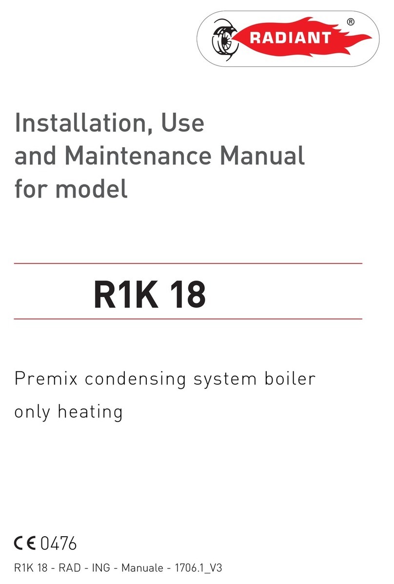 Radiant R1K 18 Instructions for installation, use and maintenance manual