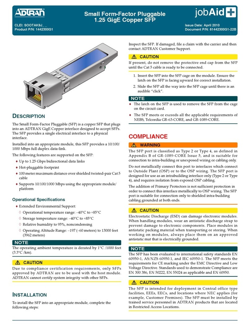 ADTRAN 1442300G1 User manual