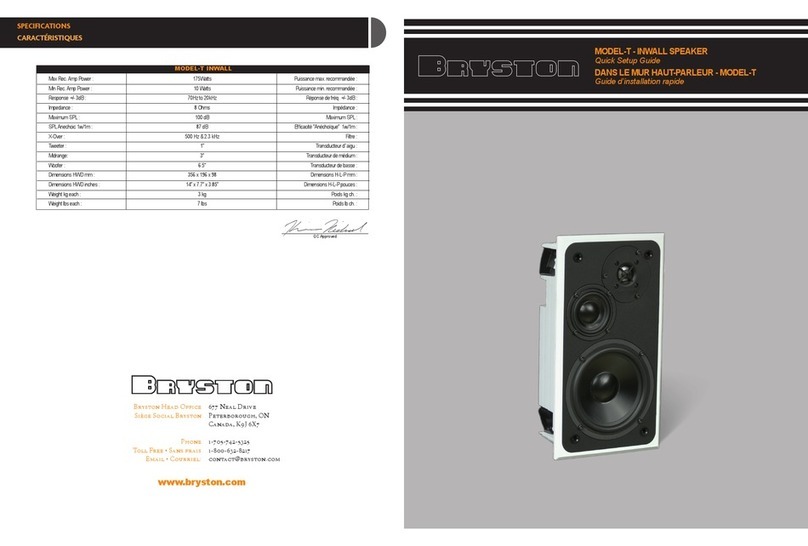 Bryston MODEL-T User manual