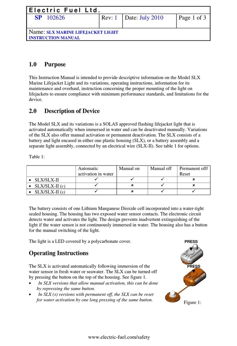 Electric Fuel SLX instruction manual