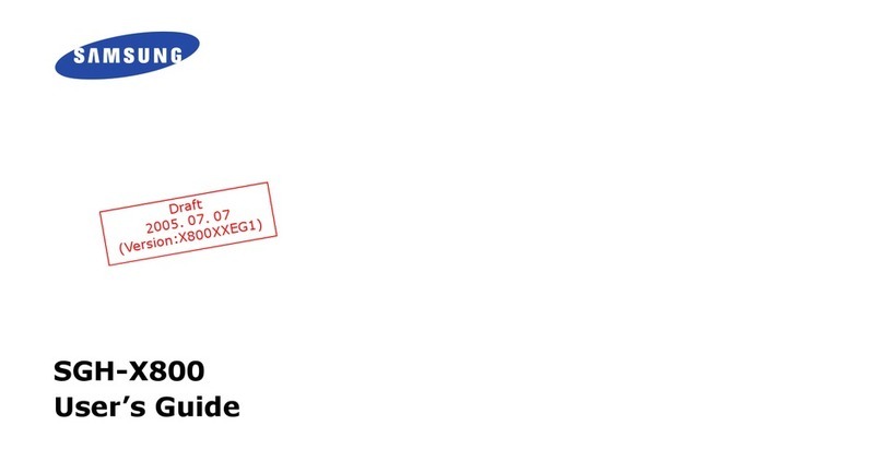 Samsung SGH-X800 User manual