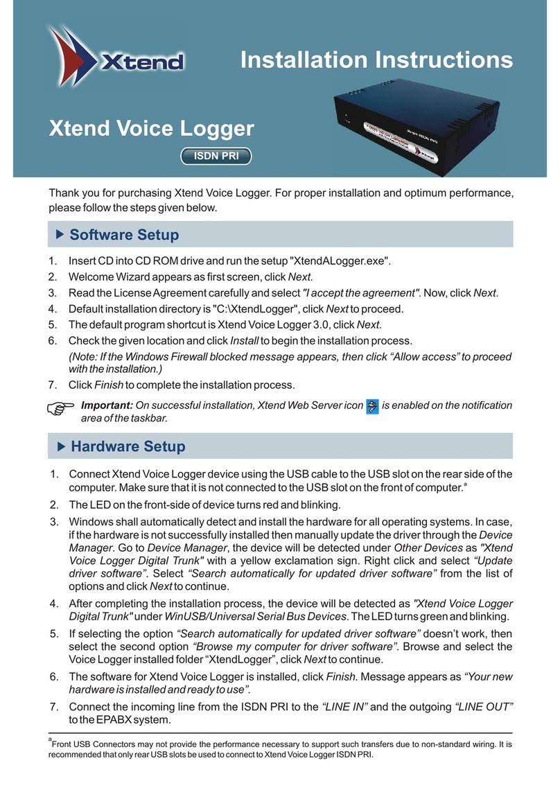 Xtend Voice Logger User manual