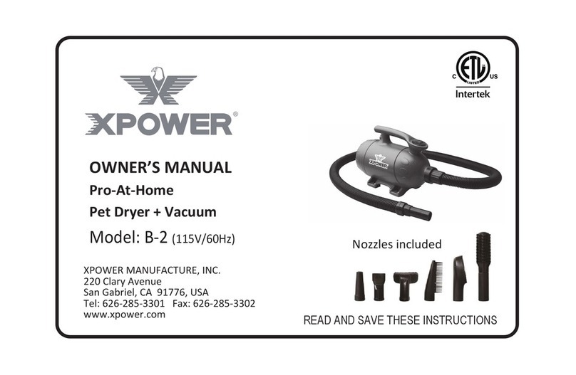 XPower B-2 owner's manual
