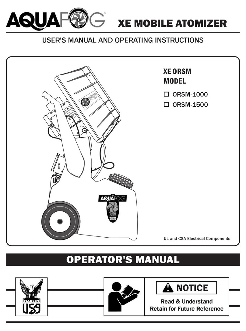 Aquafog XE-ORSM-1000 User's manual and operating instructions