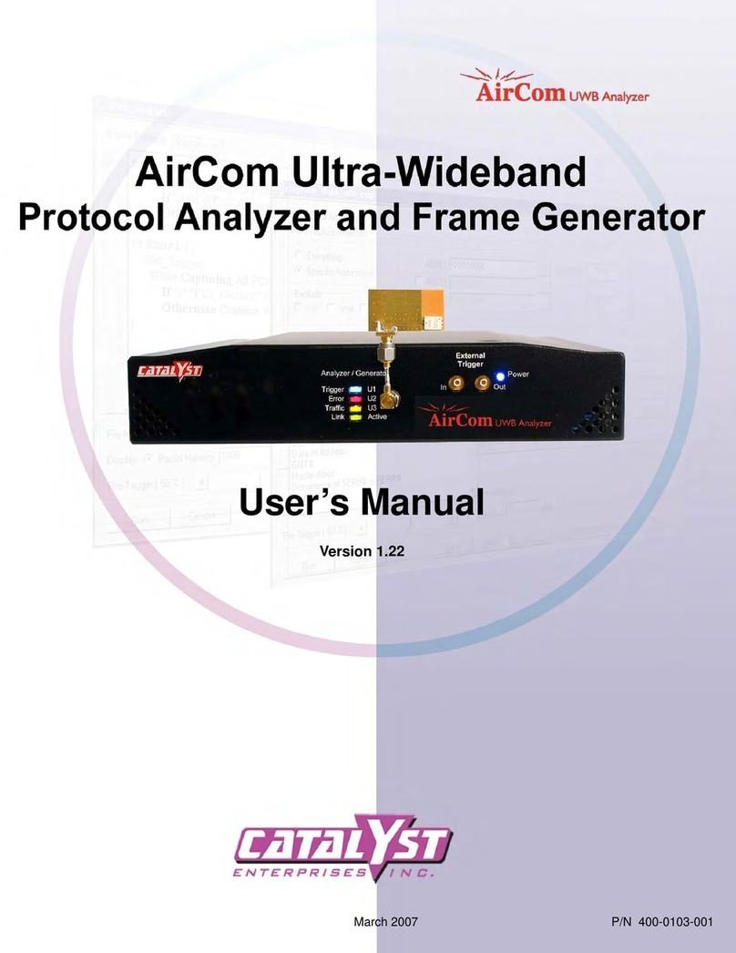 Catalyst AirCom UWB Analyzer user manual