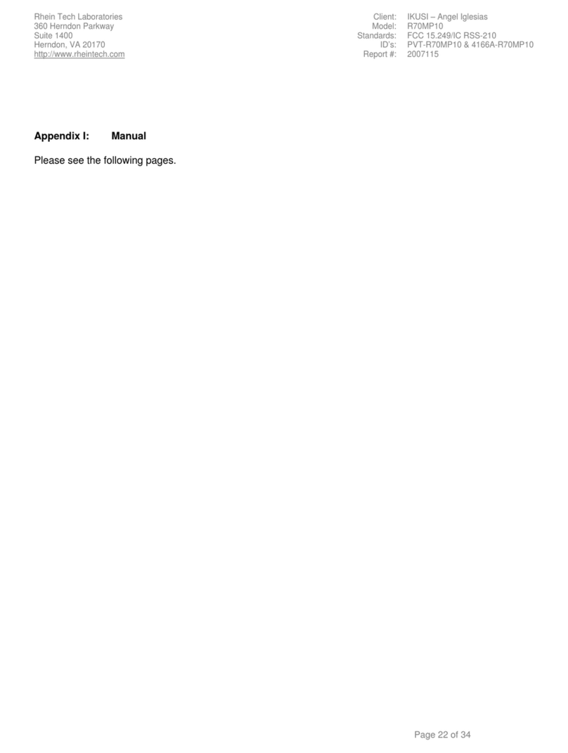 IKUSI T70MH3 User manual
