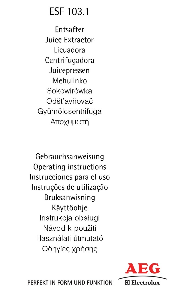 AEG Electrolux ESF 103.1 operating instructions