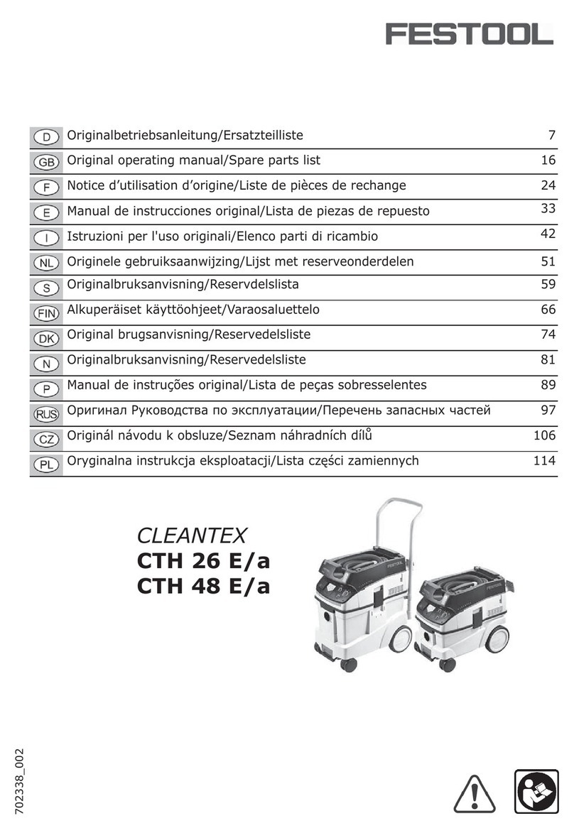 Festool CLEANTEX CTH 26 E/a User manual