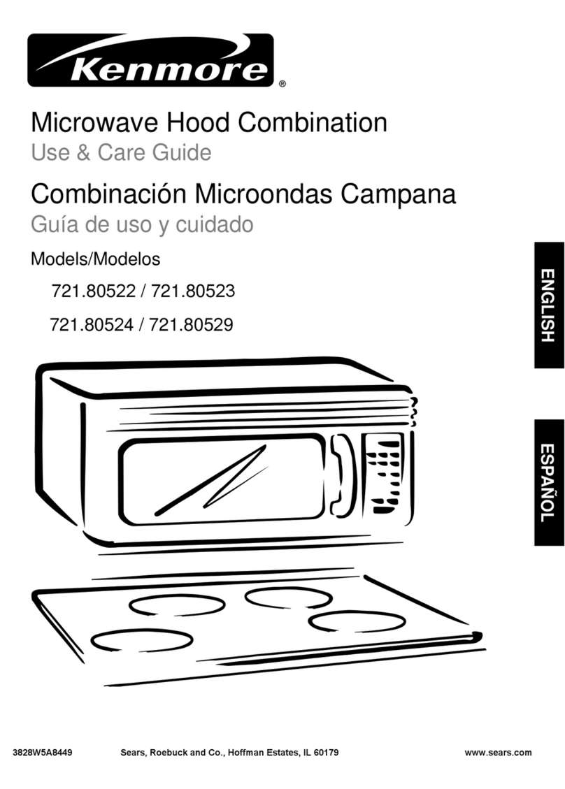 Kenmore 721.80522 User manual