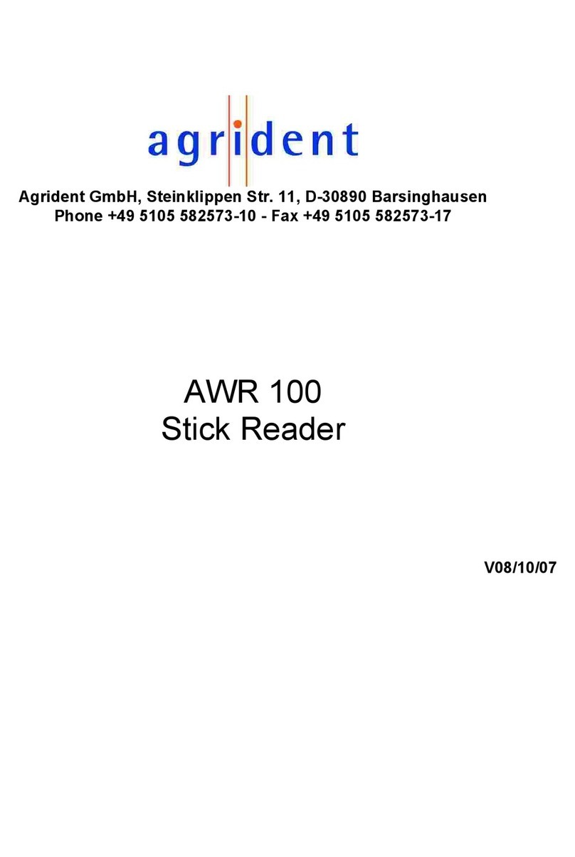 Agrident AWR 100 user manual