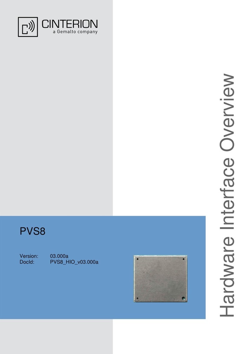 Cinterion PVS8 Hardware Interface Overview