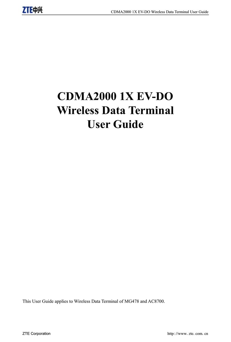 Zte CDMA2000 1X EVDO User manual