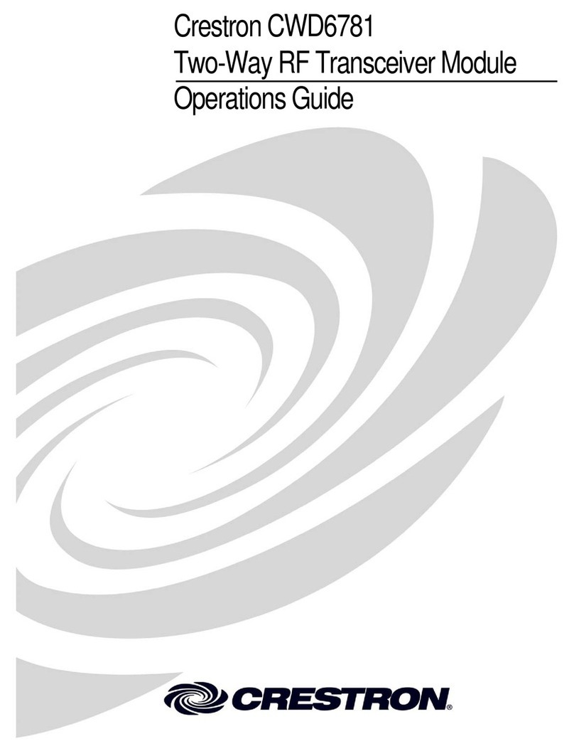 Crestron CWD6781 Operation guide
