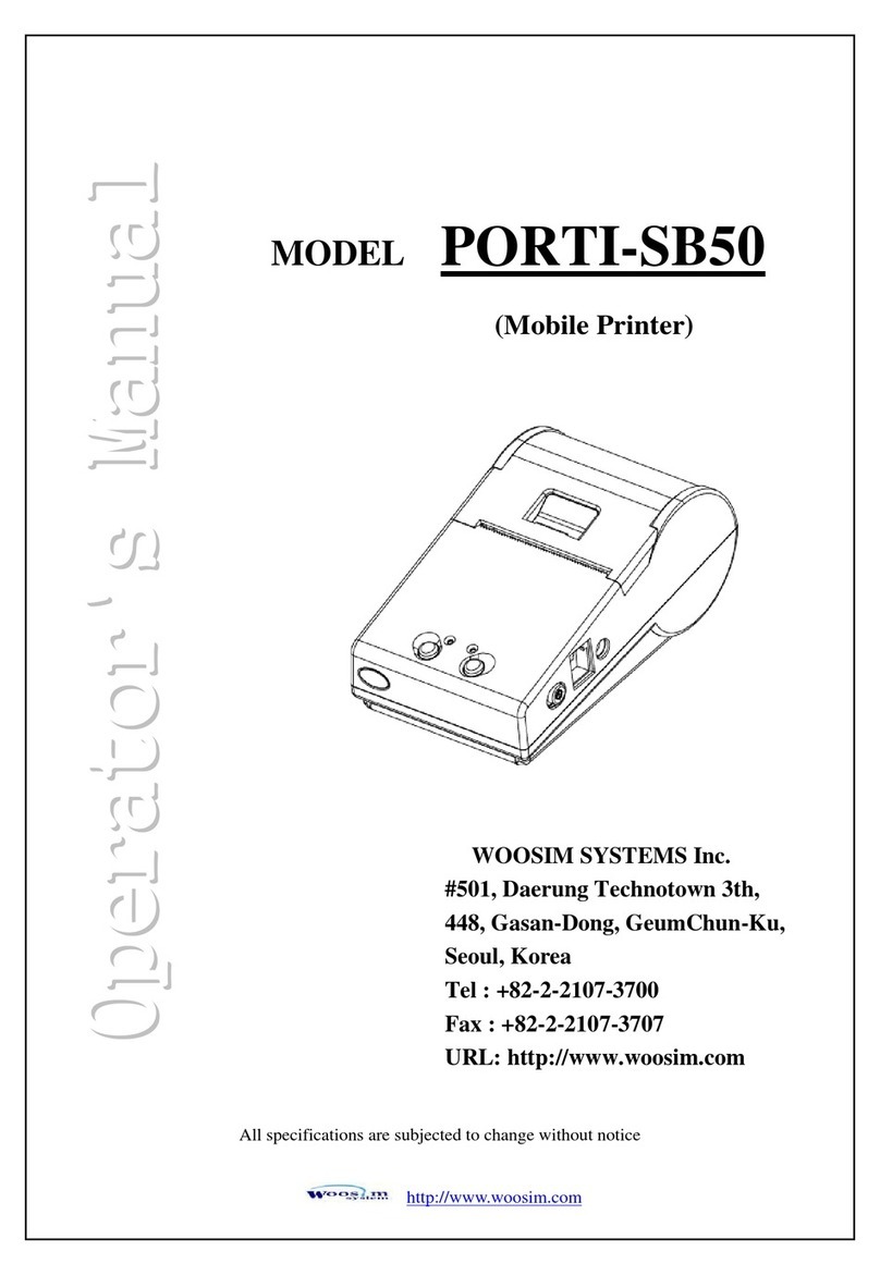 Woosim Systems PORTI-SB50 User manual