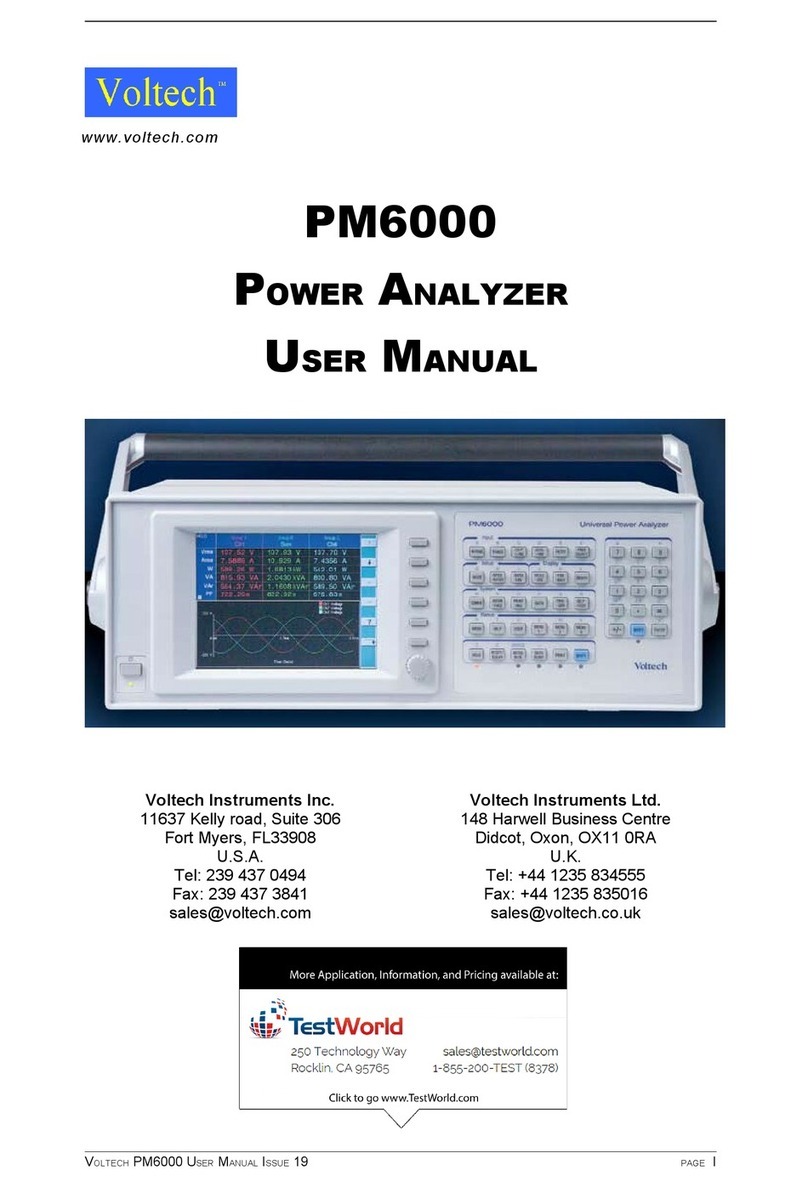 Voltech PM6000 User manual