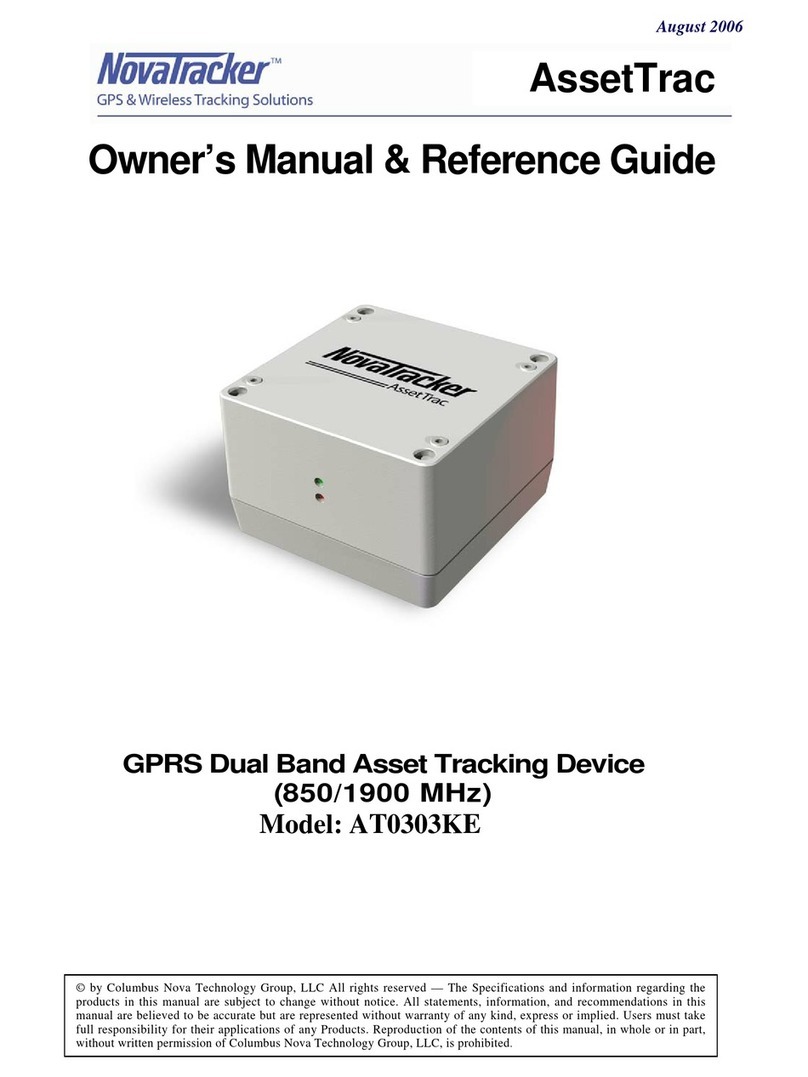 NovaTracker AssetTrac AT0303KE Owner's  manual  & reference