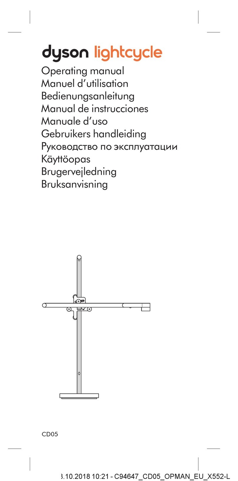Dyson Lightcycle CD05 User manual