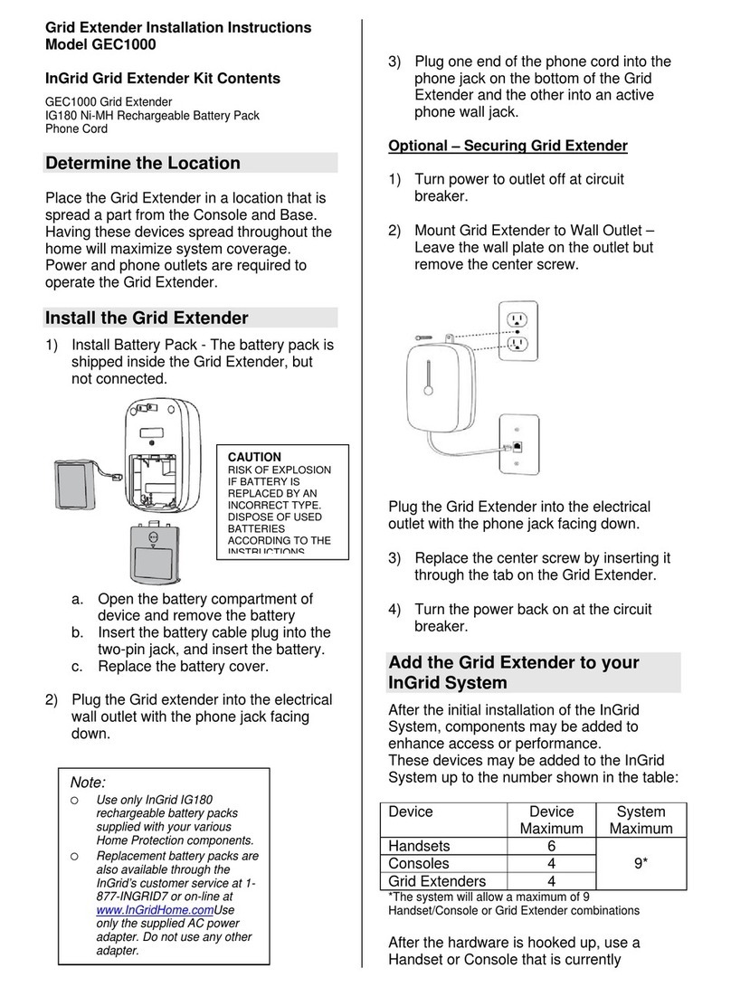 Ingrid GEC1000 User manual