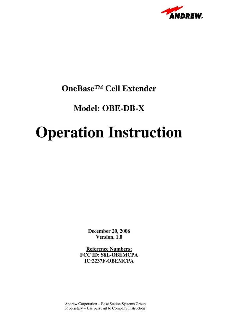 Andrew OneBase Cell Extender User manual