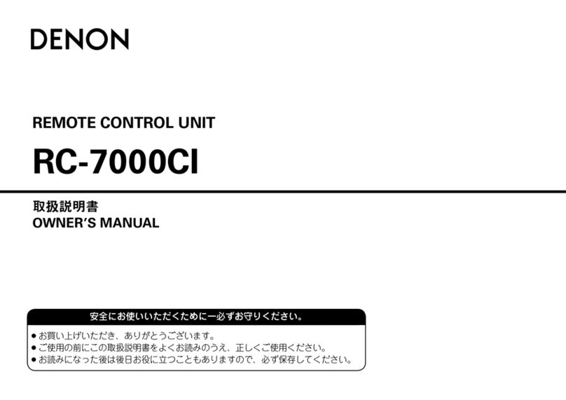 Denon RC-7000CI - Remote Control - Infrared/radio owner's manual