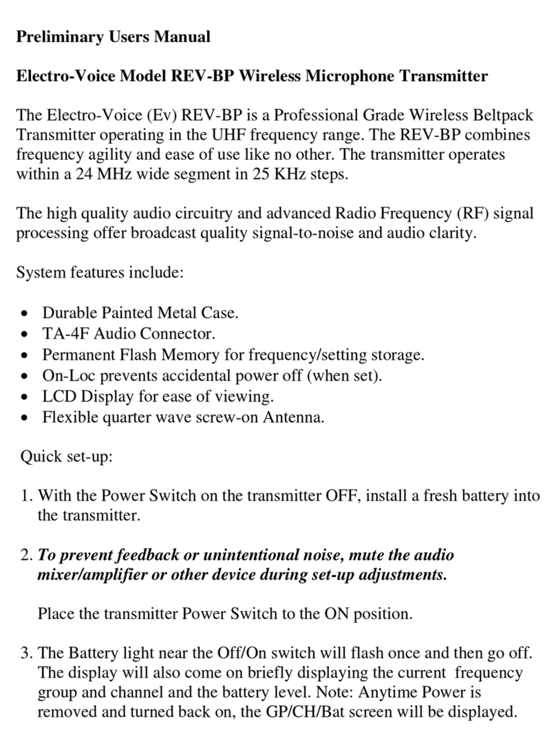 Electro-Voice REV-BP user manual