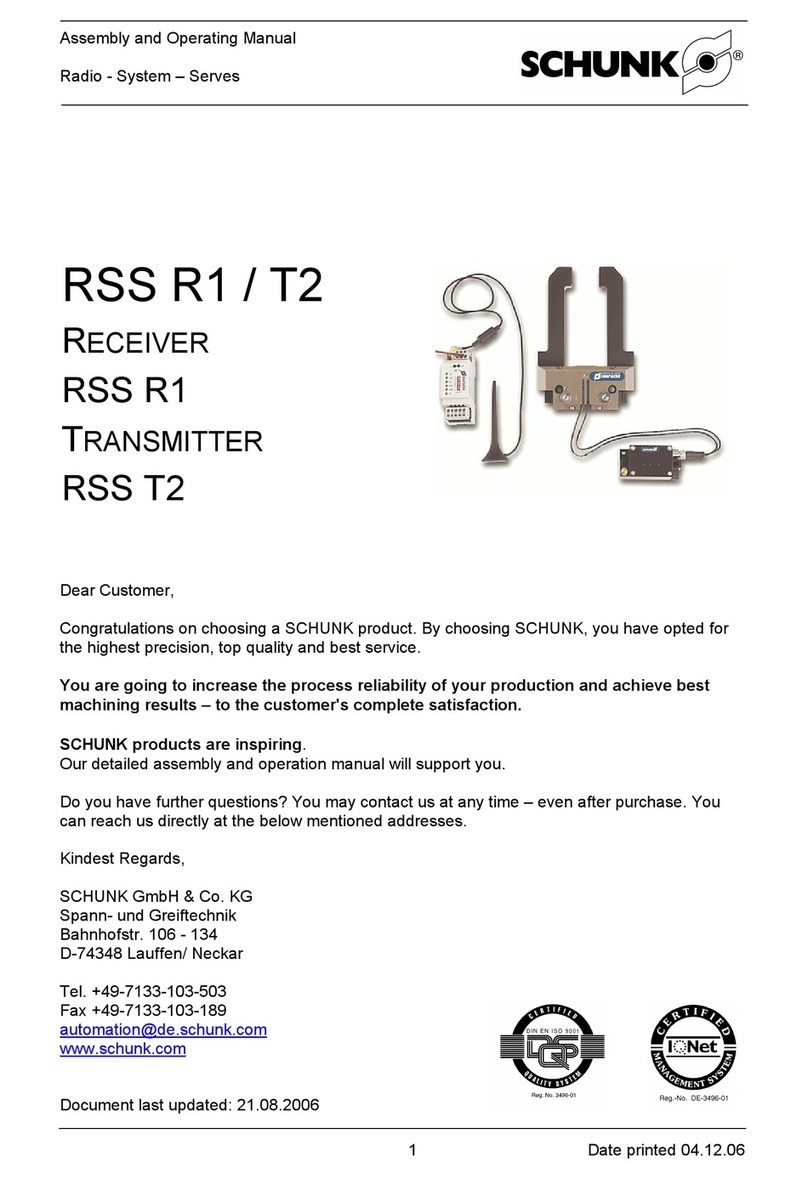 SCHUNK RSS R1 Assembly and operating manual