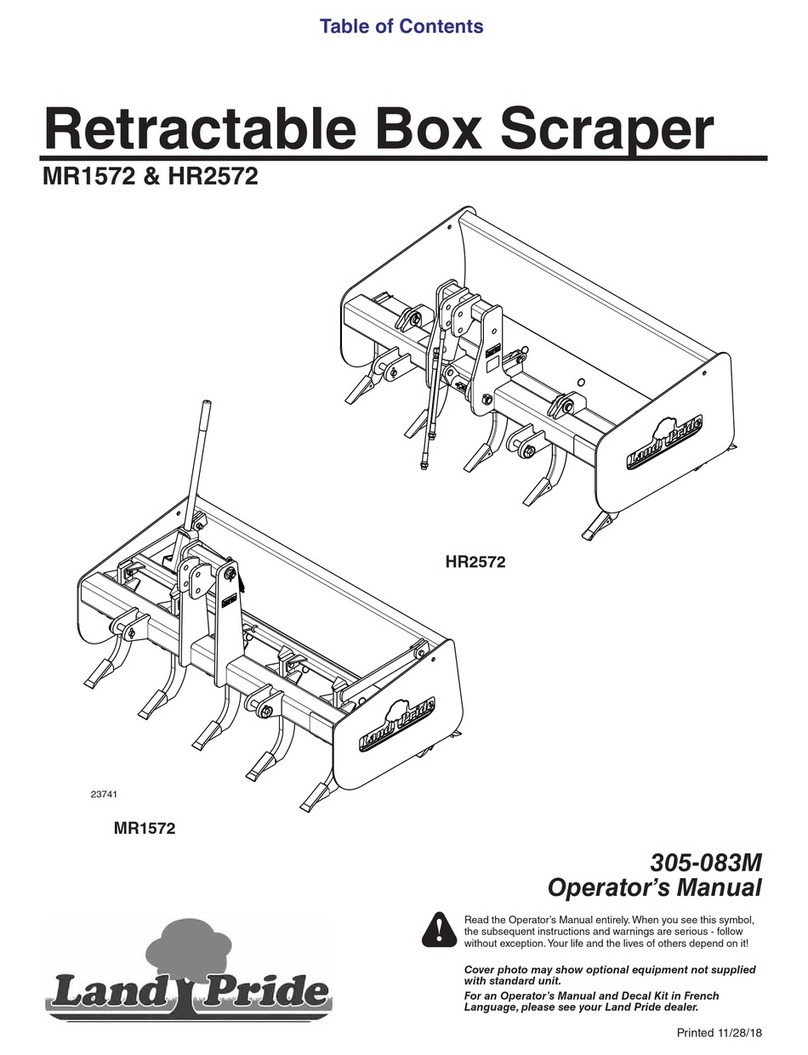 Land Pride MR 1572 Operator's manual