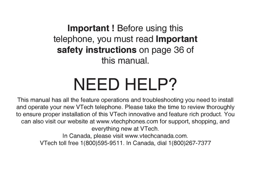 V-tech DE6010 User manual