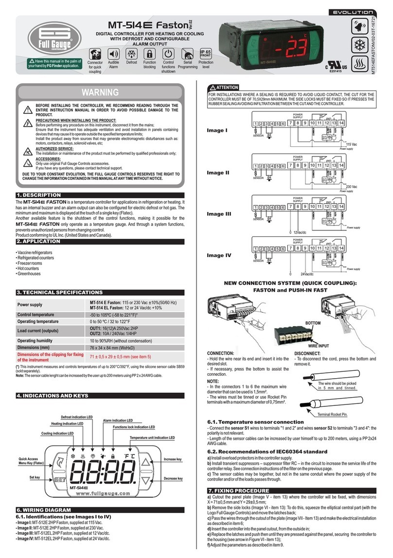 Full Gauge MT-514 E FASTON User manual