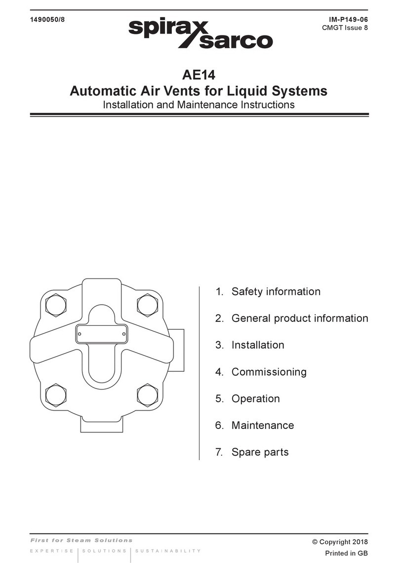 Spirax Sarco AE14 User manual