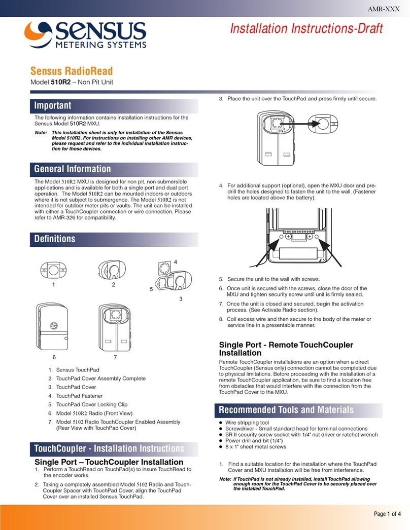 Sensus 510R2 User manual