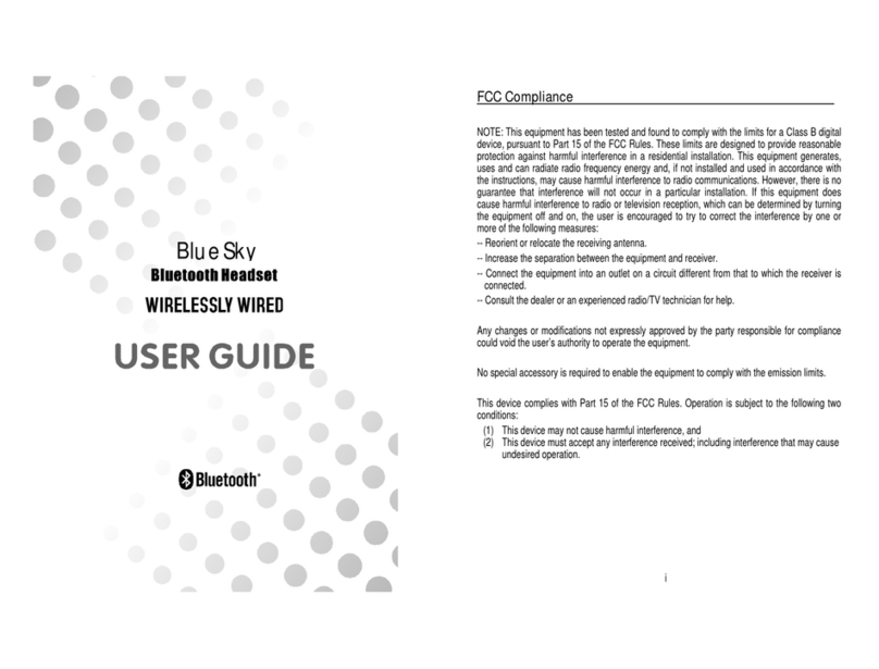 Bluesky Bluetooth Headset user guide
