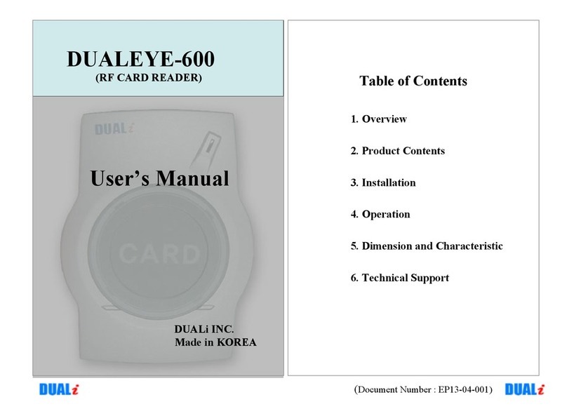 Duali DualEye-600 User manual