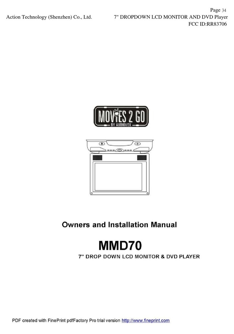 Audiovox Movies 2 Go MMD70 Service manual