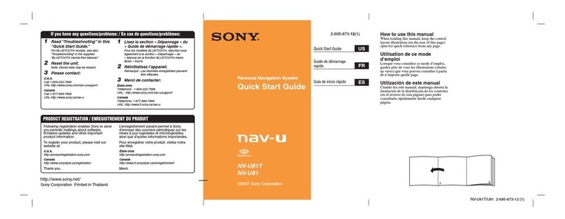 Sony NAV-U NV-U81T User manual