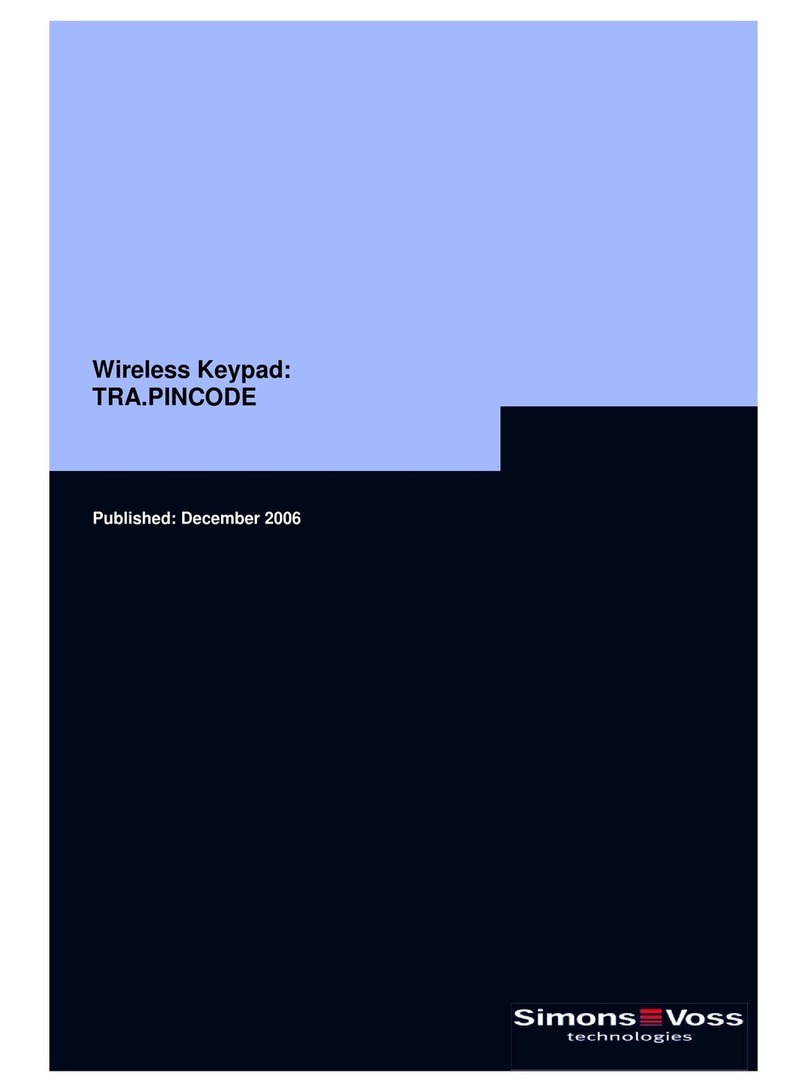 Simons Voss Technologies TRA.PINCODE User manual