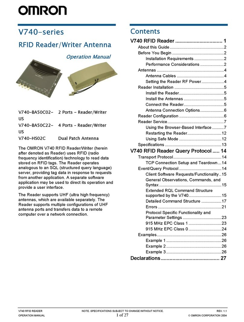 Omron V740 Series User manual