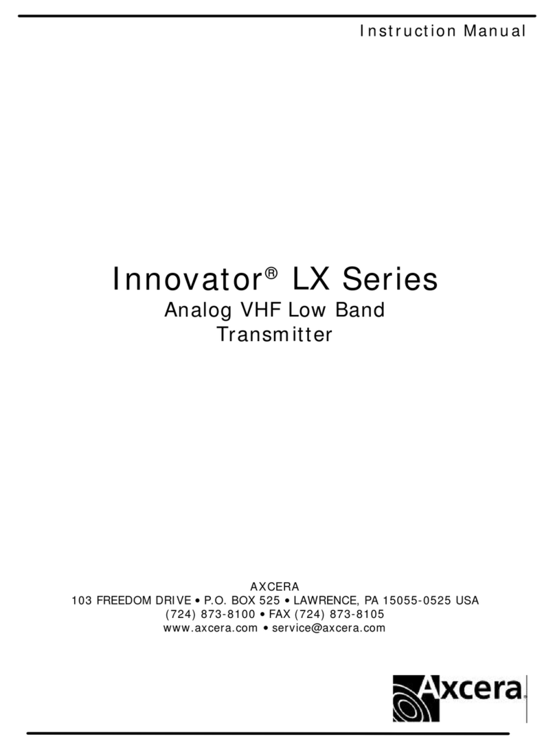 Axcera Innovator LX Series User manual