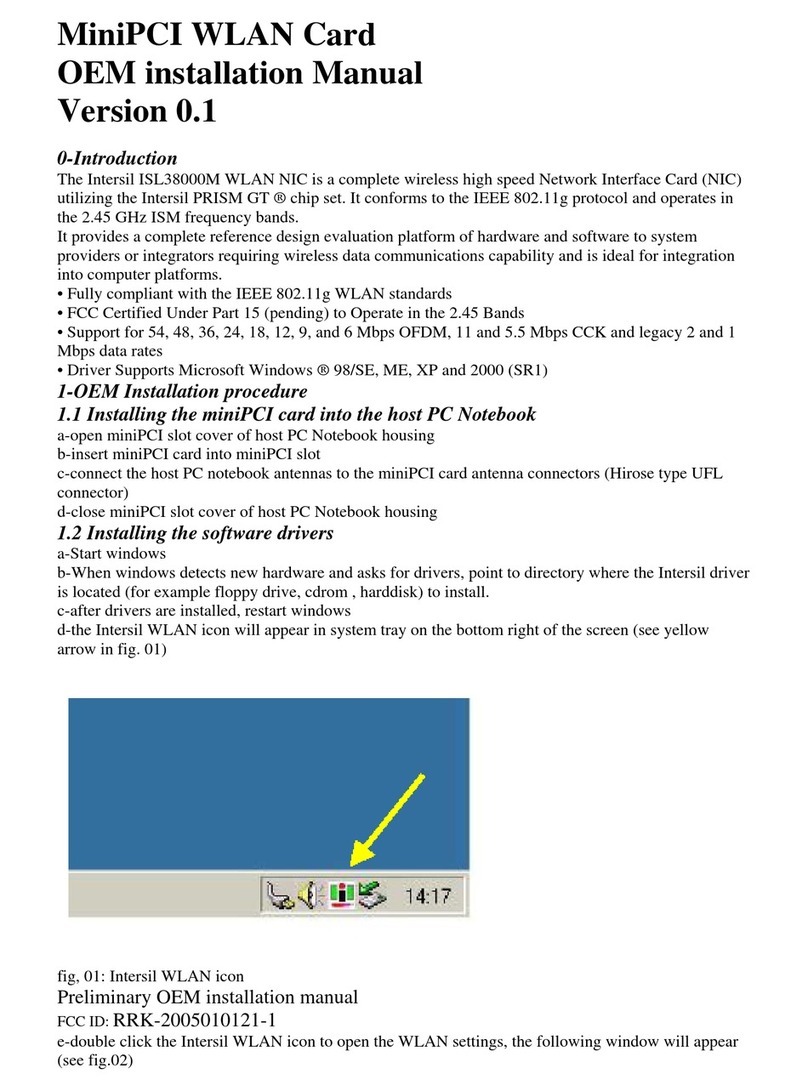 Intersil ISL38000M installation manual