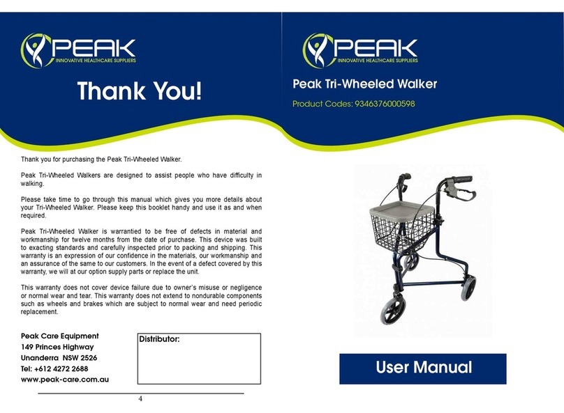 Peak Tri-Wheeled Walker user manual