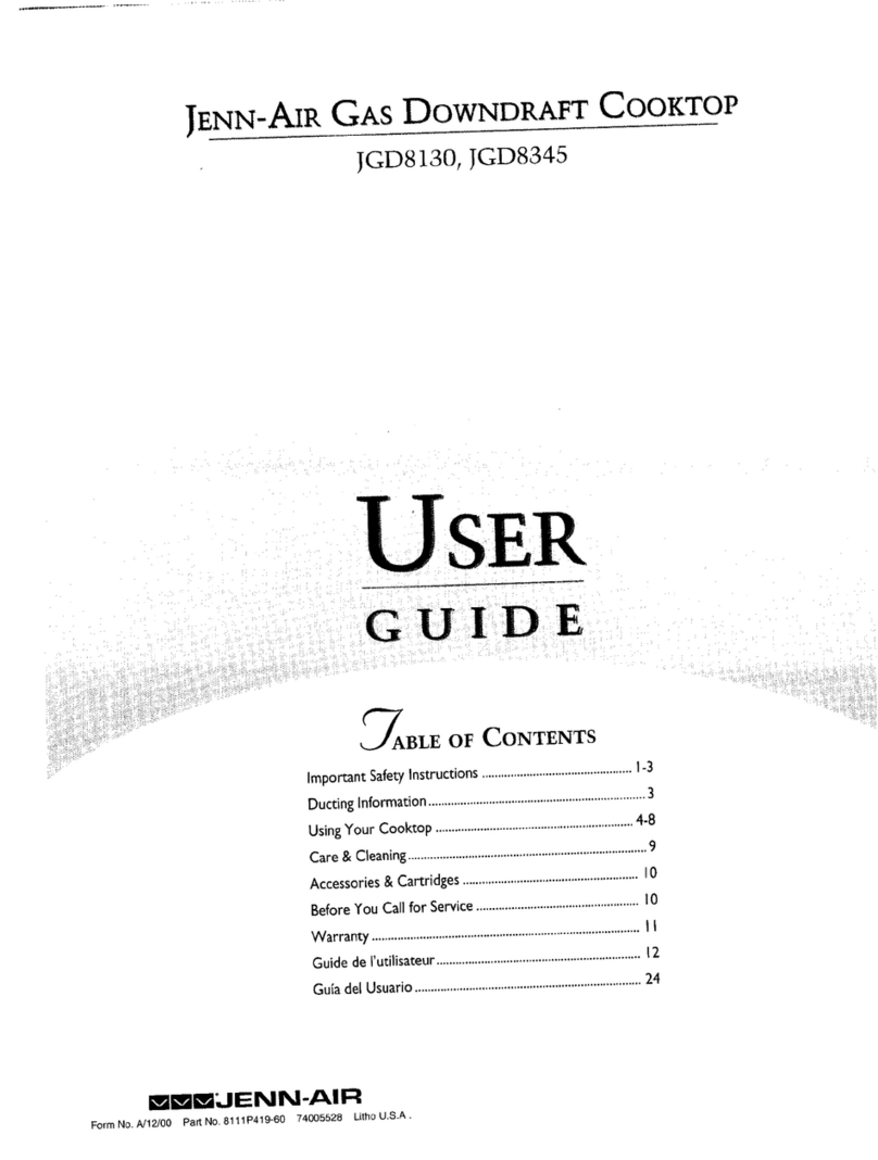 Jenn-Air JGD8130 series user guide