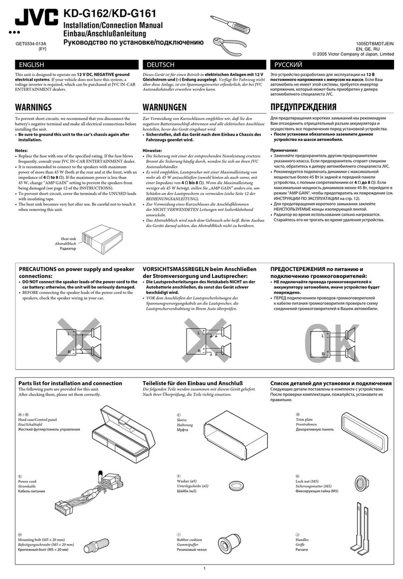 JVC kd-g162 Guide