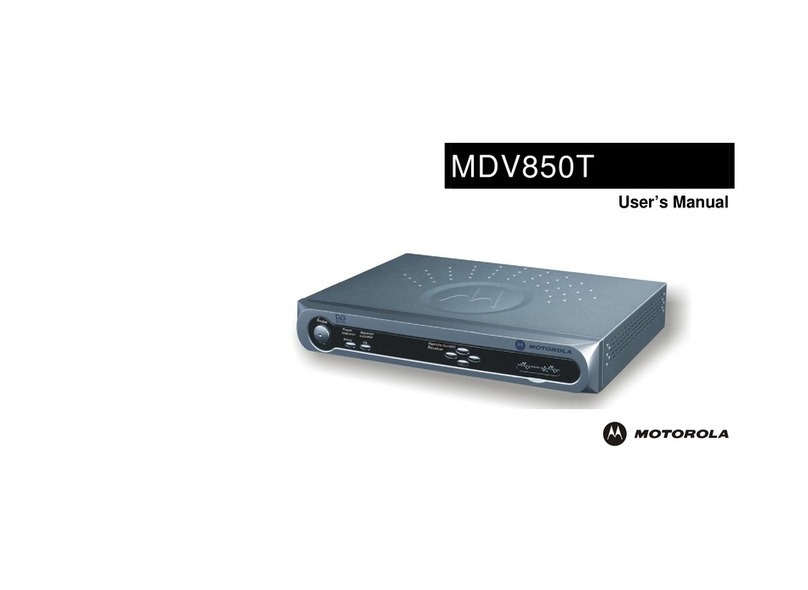 Motorola MDV850T User manual