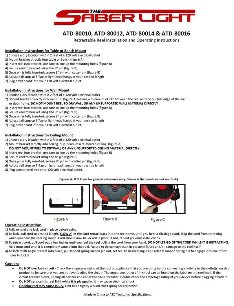 ATD Tools The Saber Light ATD-80010 User manual