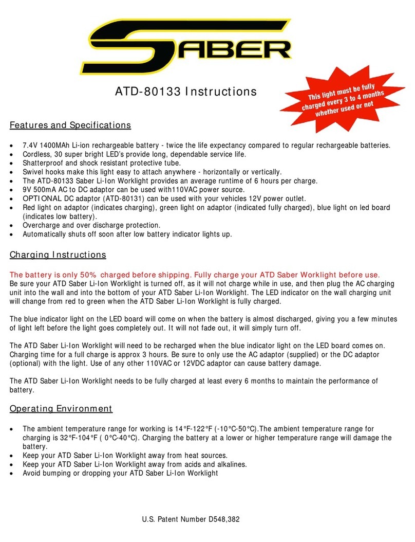 ATD Tools SABER ATD-80133 User manual