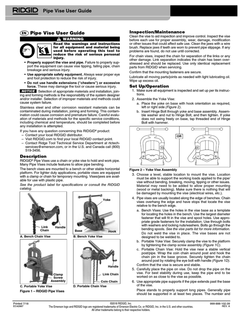 RIDGID Pipe Vise user guide