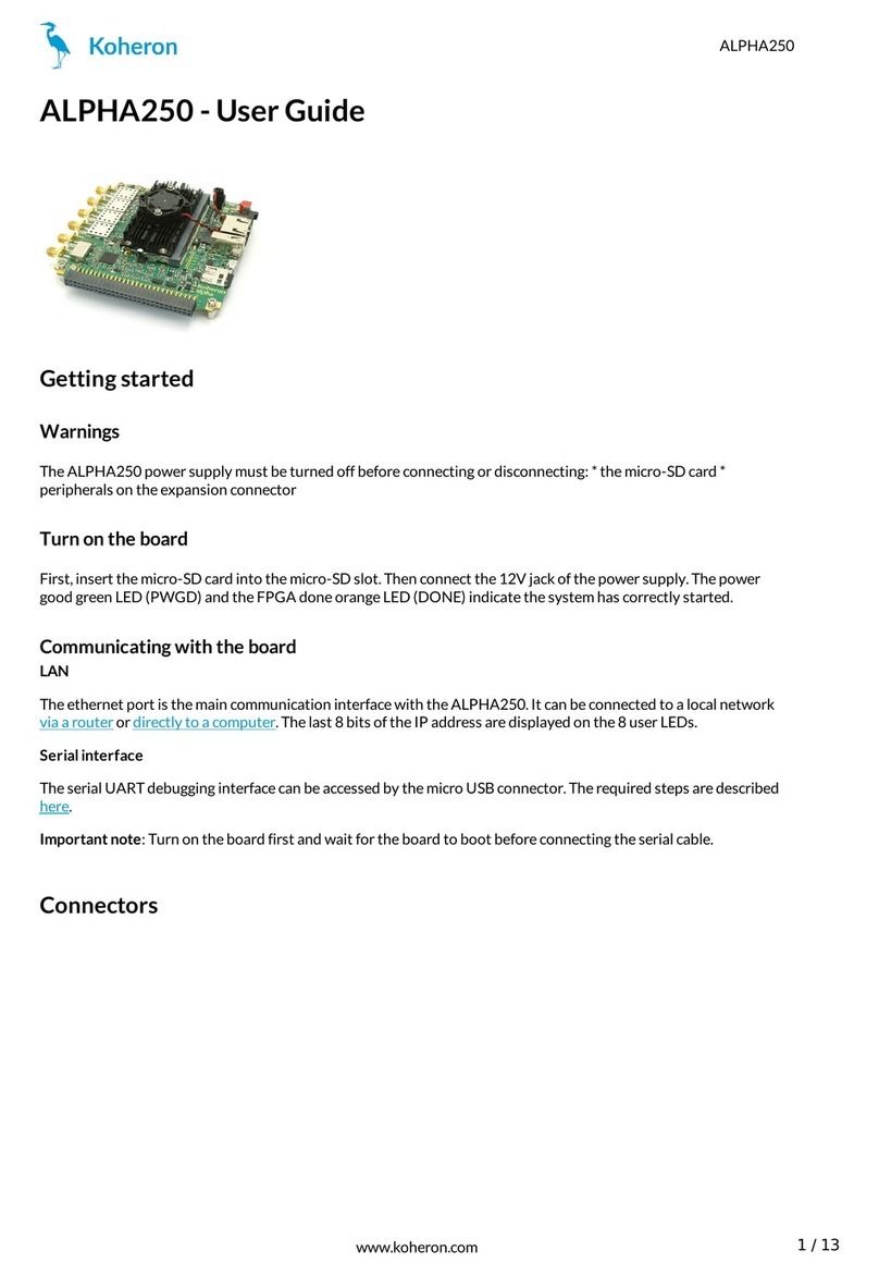 Koheron Alpha250 User manual